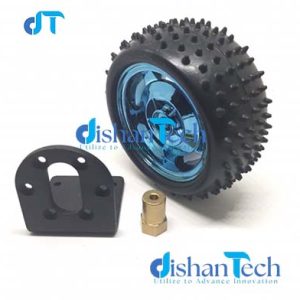 Smart Car Robot Wheel Plastic Tire & Motor Mounting Bracket