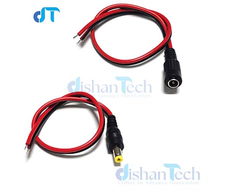 Male Female DC Connector 5.5mm Inner 1.7mm