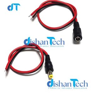 Male Female DC Connector 5.5mm Inner 1.7mm