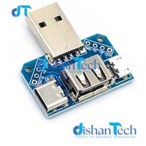 USB Head Switchboard Male Connector to Type-C Micro Female USB 2.54-4P Transfer Test Board
